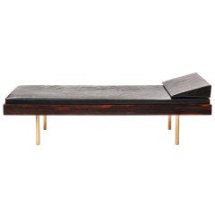 Rosewood And Leather Daybed