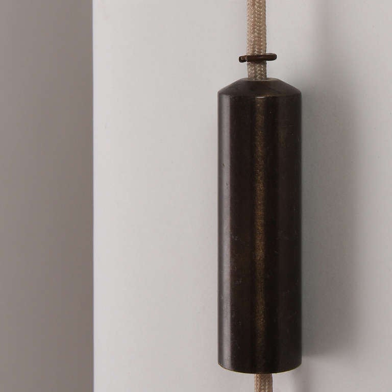 Mid-20th Century 1950s Teardrop-Shaped Swiveling Rotaflex Wall Lamp by Yasha Heifetz