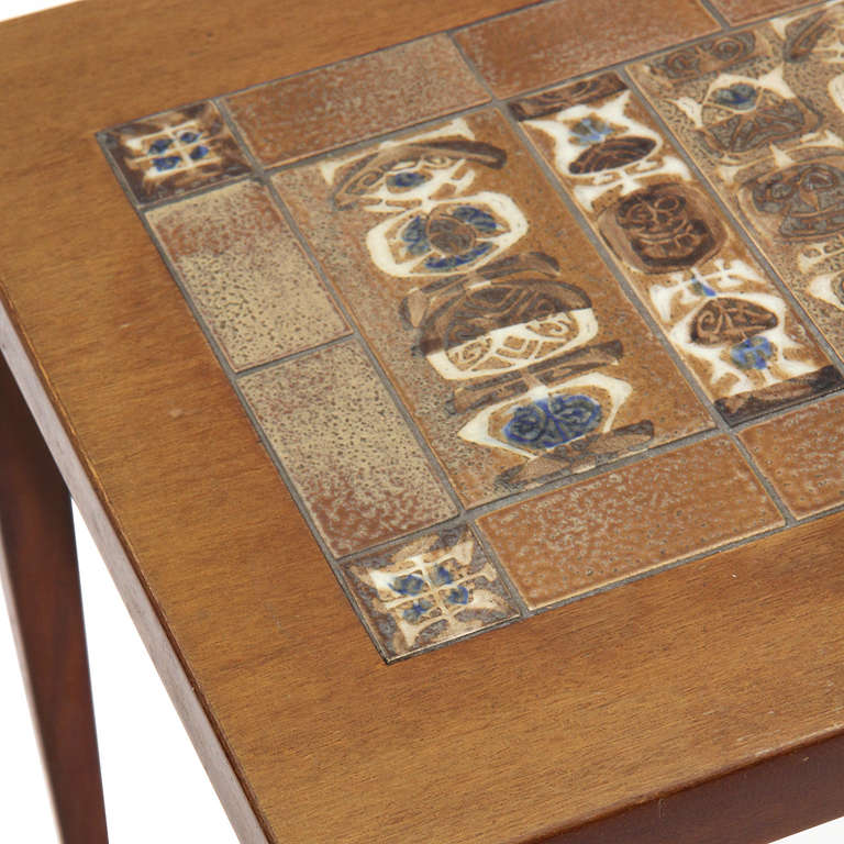 Danish Tiled Occasional Table by Haslev