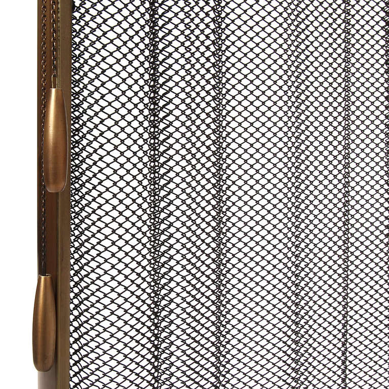 Brass Fire Screen by Donald Deskey for Bennett