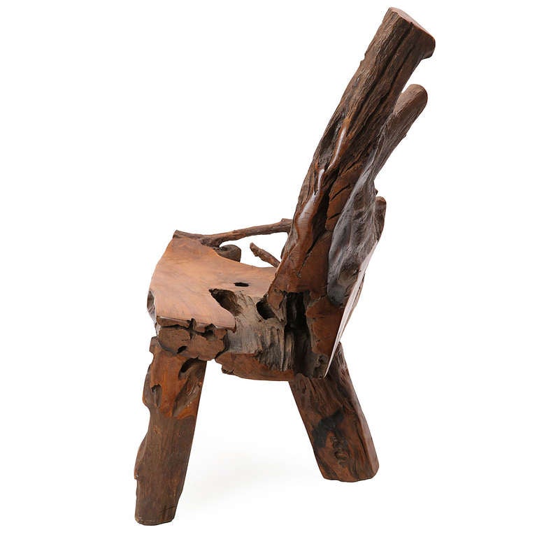 Mid-Century Modern Tree Trunk Chair