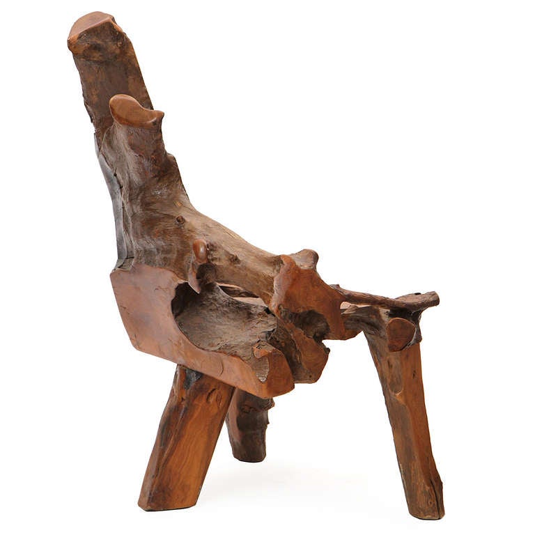 Hardwood Tree Trunk Chair
