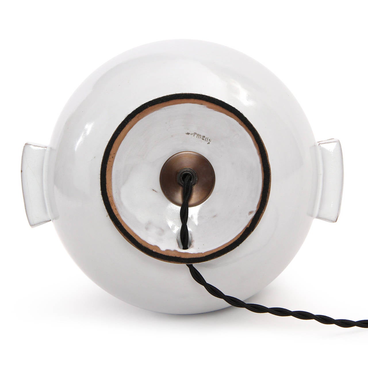 Brass Spherical Ceramic Table Lamp