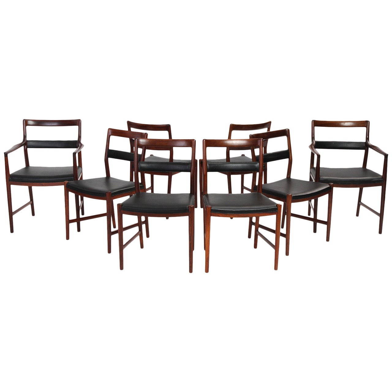 Rosewood Dining Chairs by Helge Vestergaard-Jensen