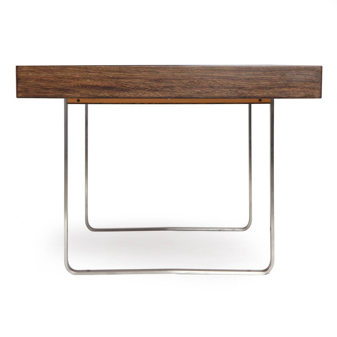 Minimalist Wenge Desk by Hans J. Wegner In Good Condition In Sagaponack, NY