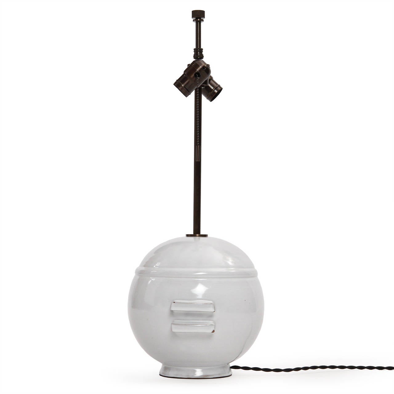Mid-Century Modern Spherical Ceramic Table Lamp