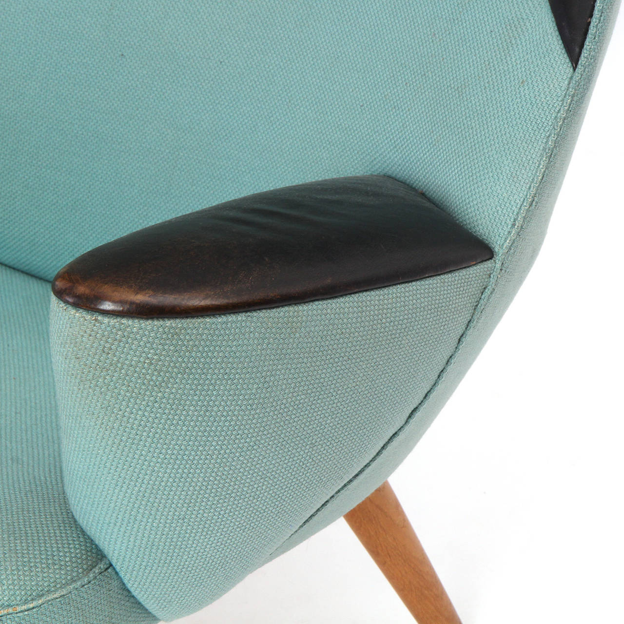 Scandinavian Modern Upholstered Peacock Chair by Hans J. Wegner