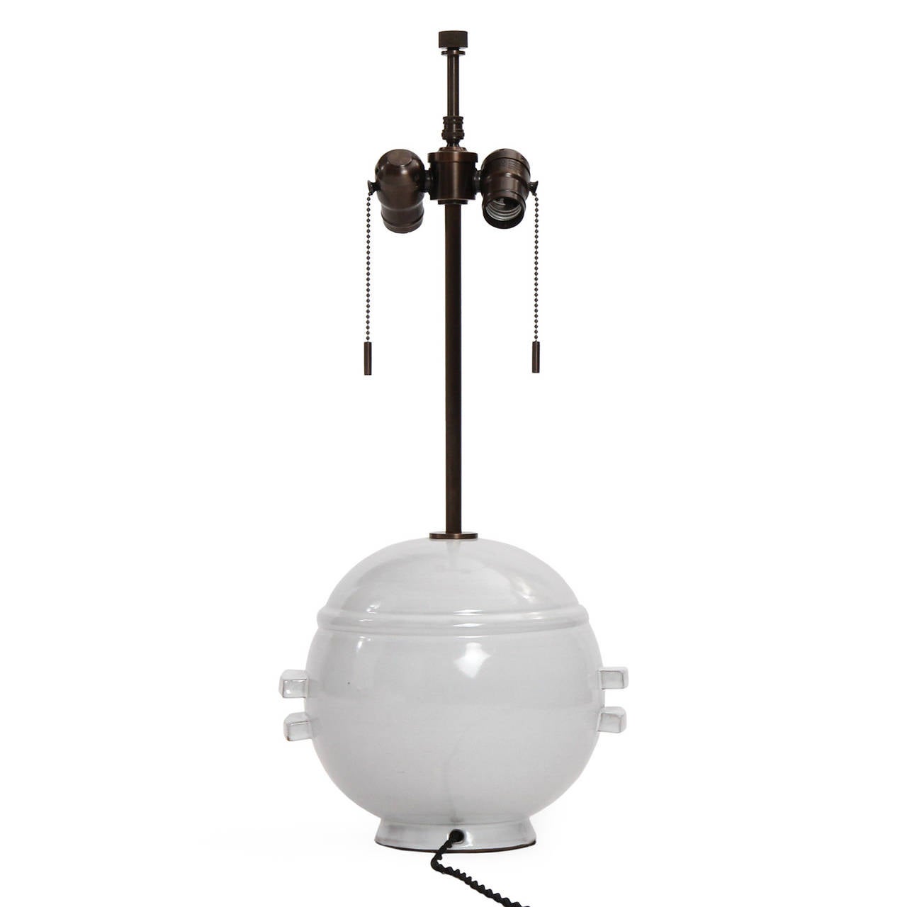 Mid-20th Century Spherical Ceramic Table Lamp