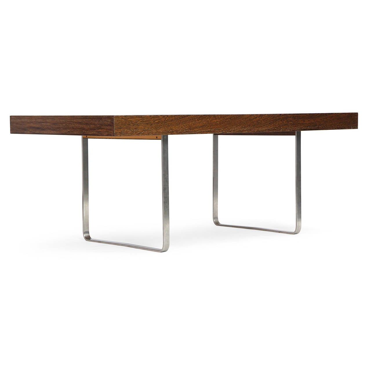 Steel Minimalist Wenge Desk by Hans J. Wegner