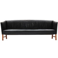 Leather Sofa by Ole Wanscher