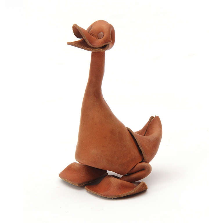 Mid-Century Modern Leather Duck by Deru