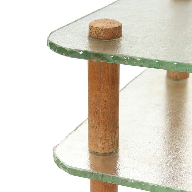 American Glass End Table For Sale