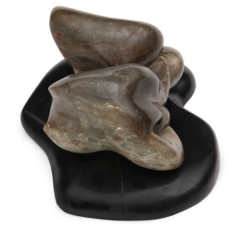 Mid-20th Century 1960s American Modernist Stone Sculpture For Sale
