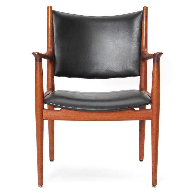 Danish Teak Conference Chair by Hans J. Wegner For Sale