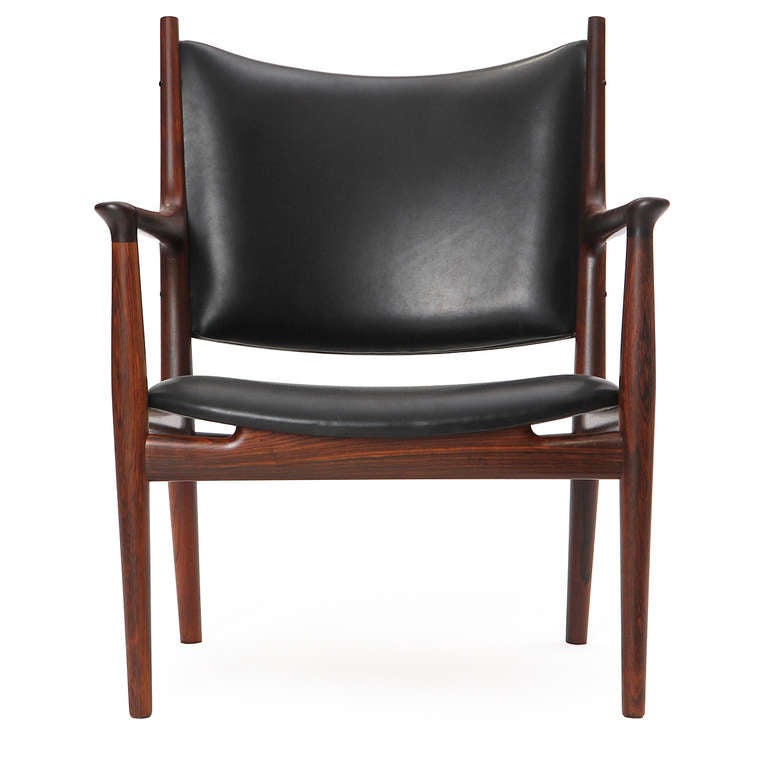 Danish Rosewood Lounge Chair by Hans J. Wegner