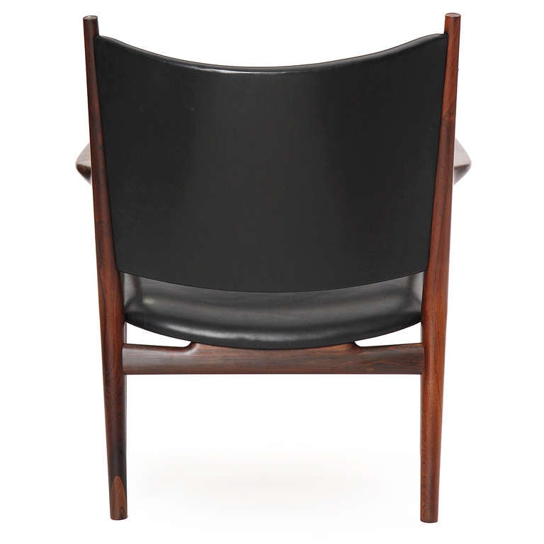 Scandinavian Modern Rosewood Lounge Chair by Hans J. Wegner