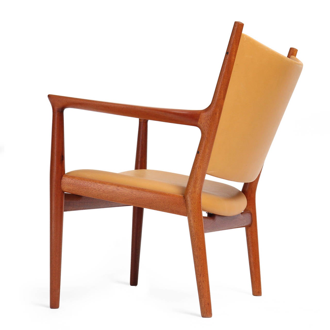 Leather Lounge Chairs by Hans J. Wegner