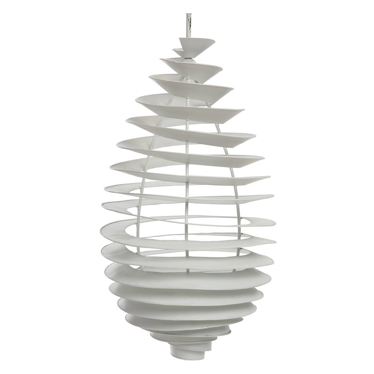 Outstanding Spiral Chandelier by Poul Henningsen In Excellent Condition In Sagaponack, NY
