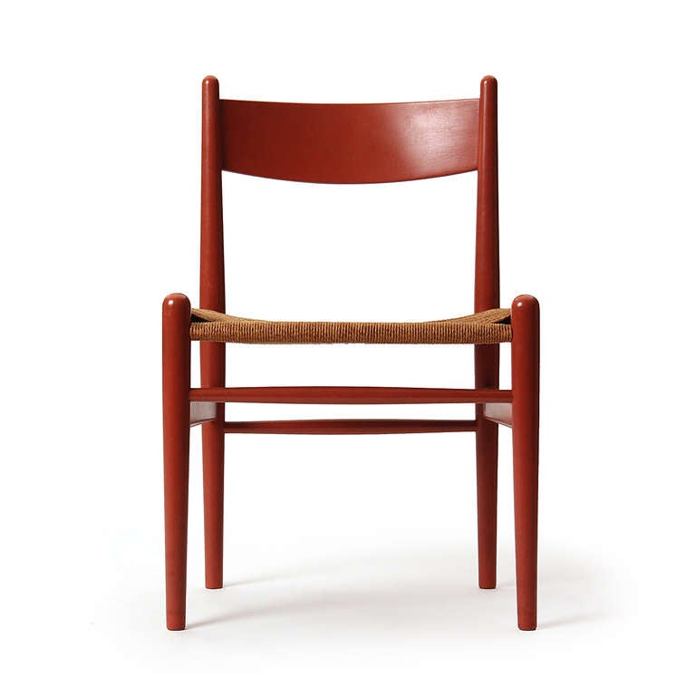 Scandinavian Modern Oak and Papercord Chairs by Hans J. Wegner