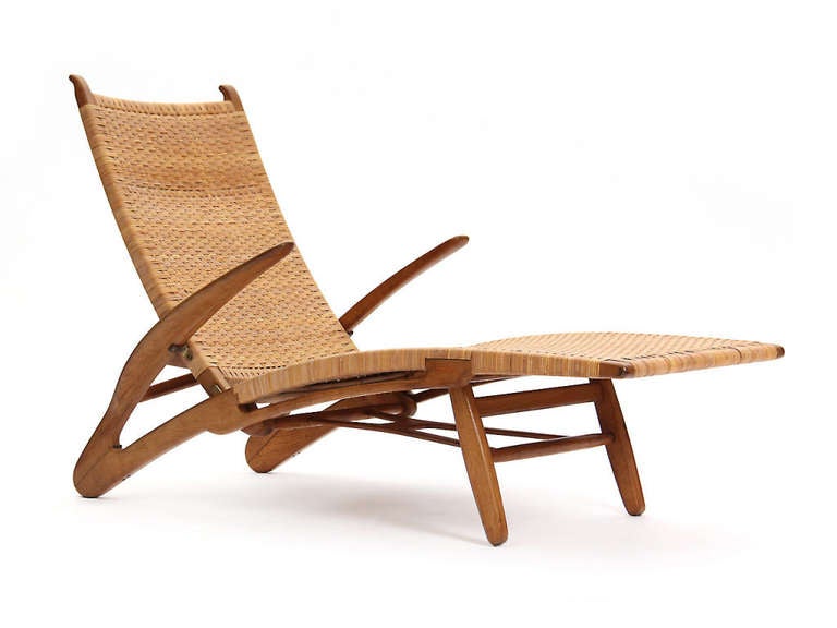 Brass the Dolphin Chaise by Hans Wegner