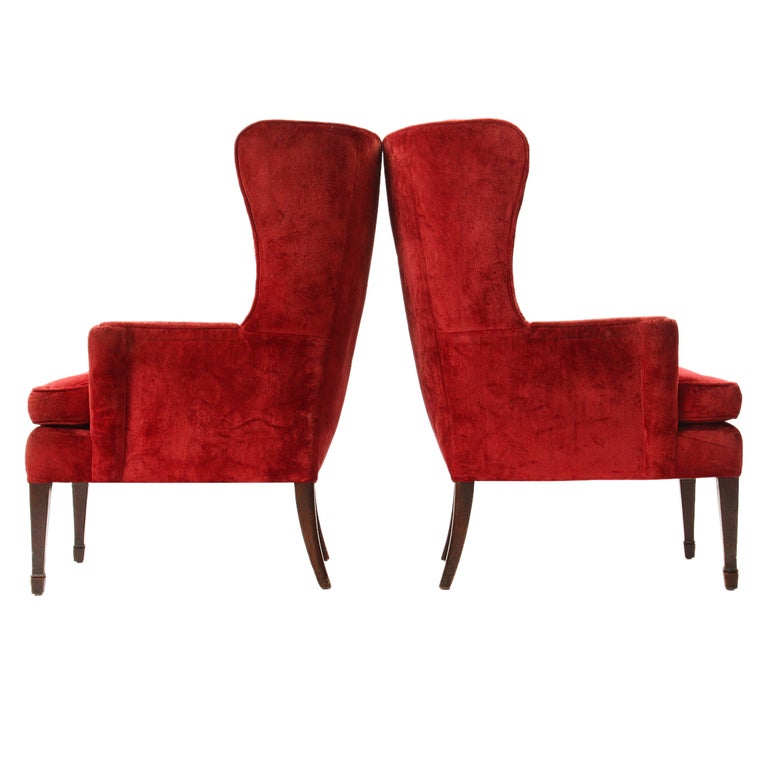 Pair of Wingback Chairs at 1stDibs