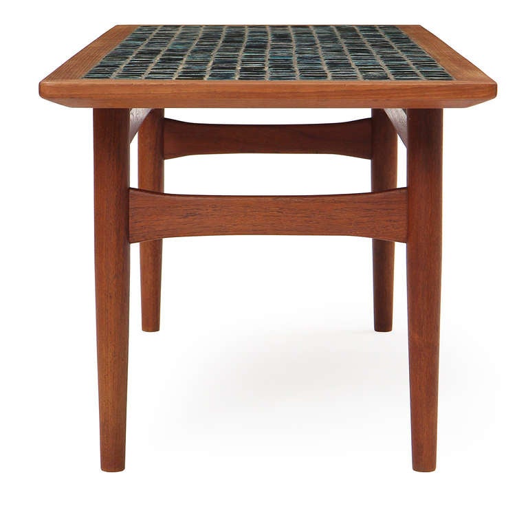 Danish Tile-Topped Table In Good Condition In Sagaponack, NY