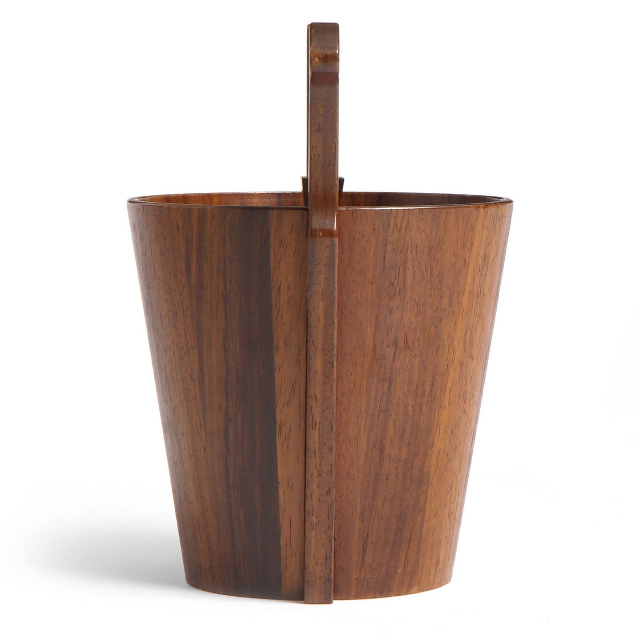 Staved Teak Ice Bucket by Anri Form In Good Condition In Sagaponack, NY