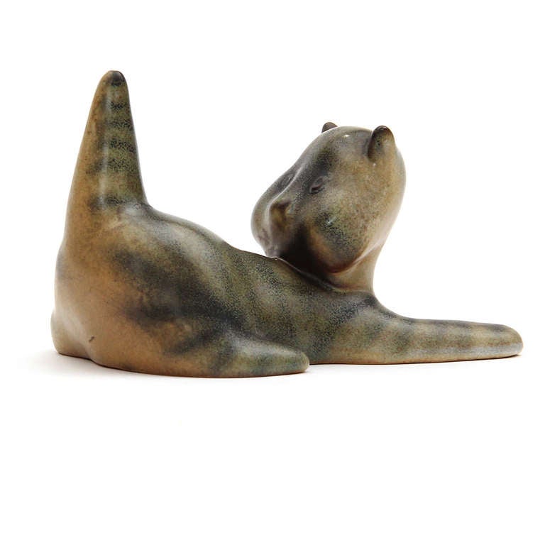 Finnish Ceramic Cat by Michael Schilkin