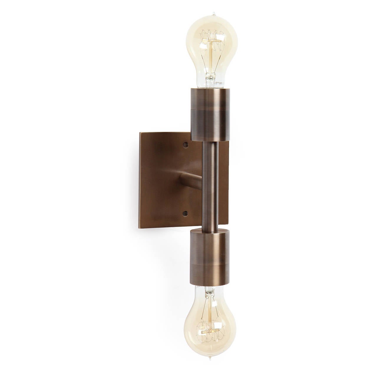 Wyeth Original Double Wall Sconce in Patinated Brass In Excellent Condition For Sale In Sagaponack, NY