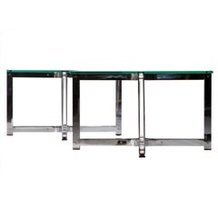 Chromed Steel End Tables by Roger Sprunger