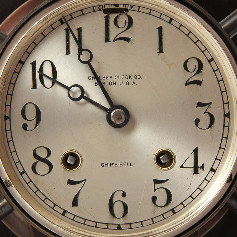 1930s Nautical Clock by Chelsea Clock Company for Bigelow Kennard & Co. In Good Condition For Sale In Sagaponack, NY