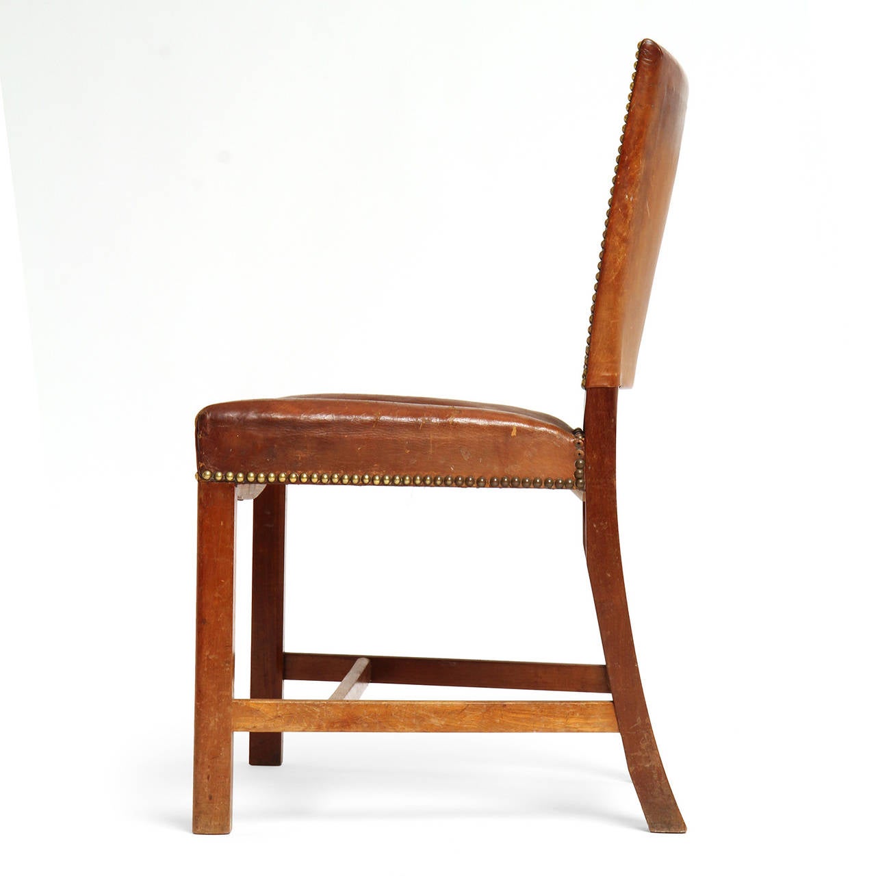 Scandinavian Modern Mahogany & Leather 'Barcelona' Chair by Kaare Klint for Rud Rasmussen