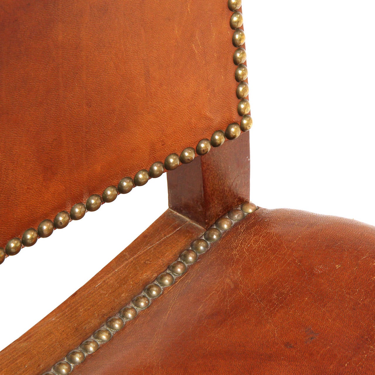 Mahogany & Leather 'Barcelona' Chair by Kaare Klint for Rud Rasmussen 1
