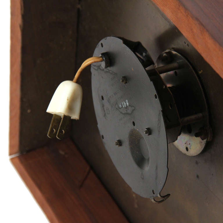 Arts and Crafts Modernist Wall Clock from USA