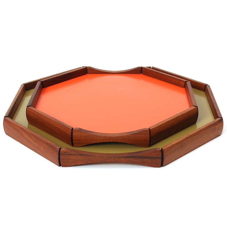 Mid-20th Century Double Sided Serving Trays