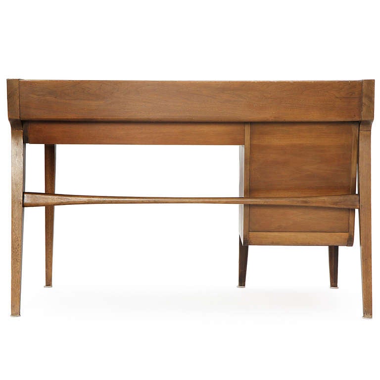 Walnut Modernist Desk by John Van Koert for Drexel For Sale