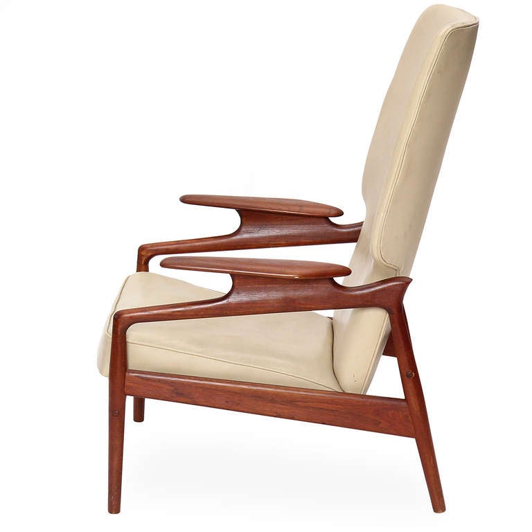 Mid-20th Century Lounge Chair and Ottoman