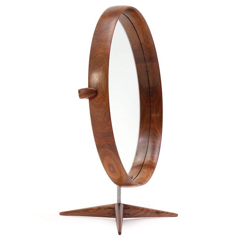 Modernist Table Mirror by Uno and Osten Kristiansson In Good Condition In Sagaponack, NY