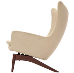 Reclining Modernist Wing Chair by Henry W. Klein