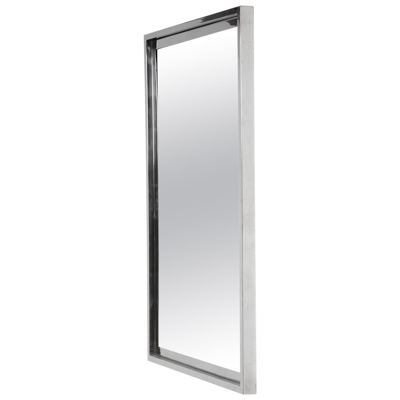 Chromed Wall Mirror For Sale