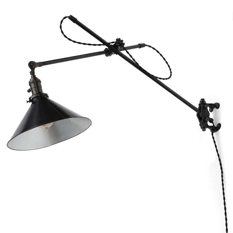 Industrial Articulating Wall Lamp by O.C. White