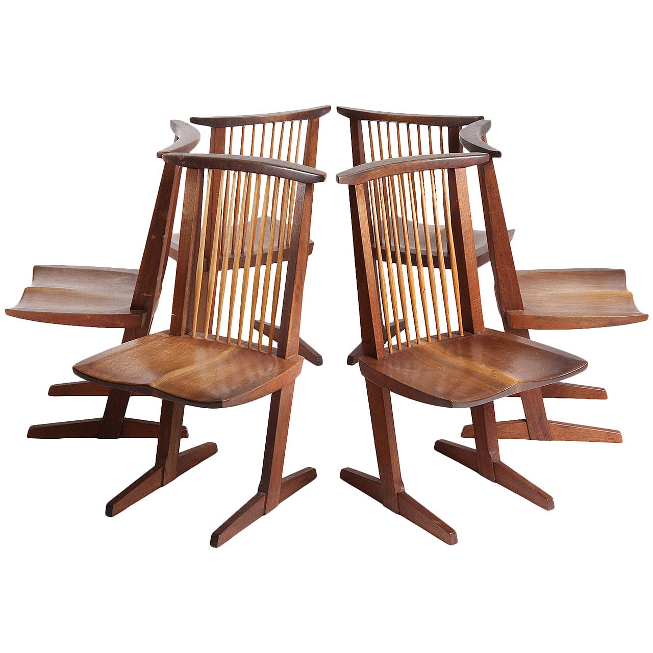 Six (6) Conoid Dining Chairs by George Nakashima