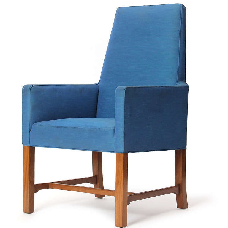 Mid-Century Modern Pair of Janus High Back Chairs by Edward Wormley For Sale