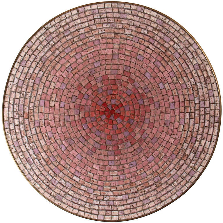 Mosaic Pedestal Table at 1stdibs
