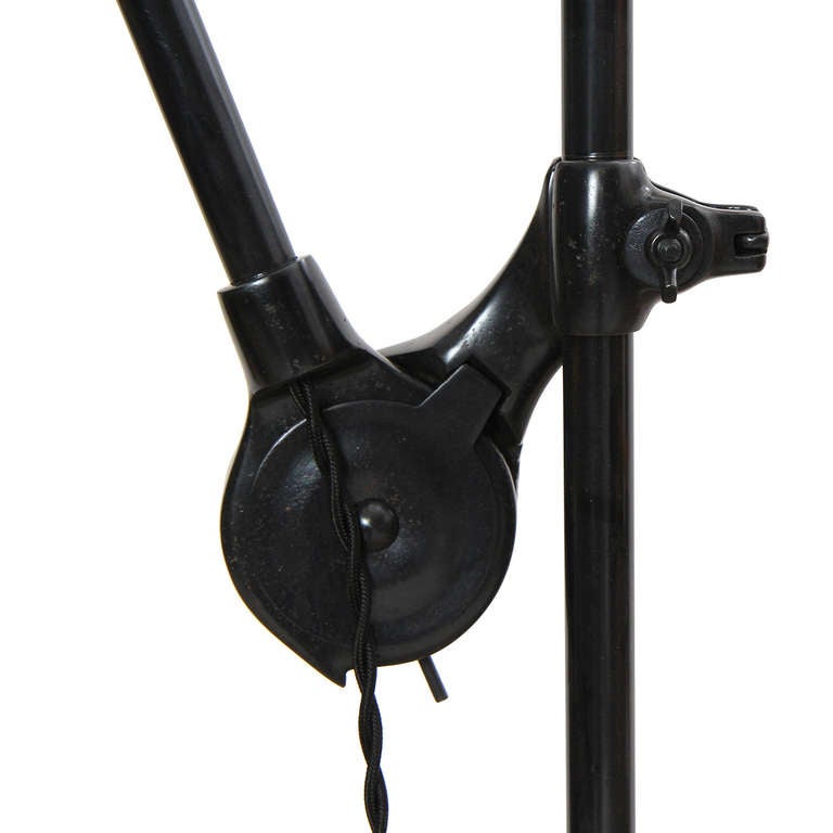 Steel Articulating Industrial Ceiling Lamp by O.C. White For Sale