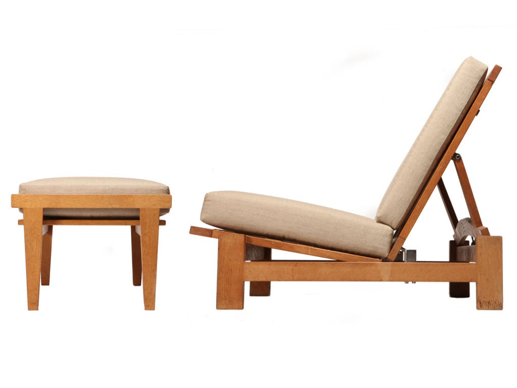 Mid-20th Century Lounge chair and Ottoman