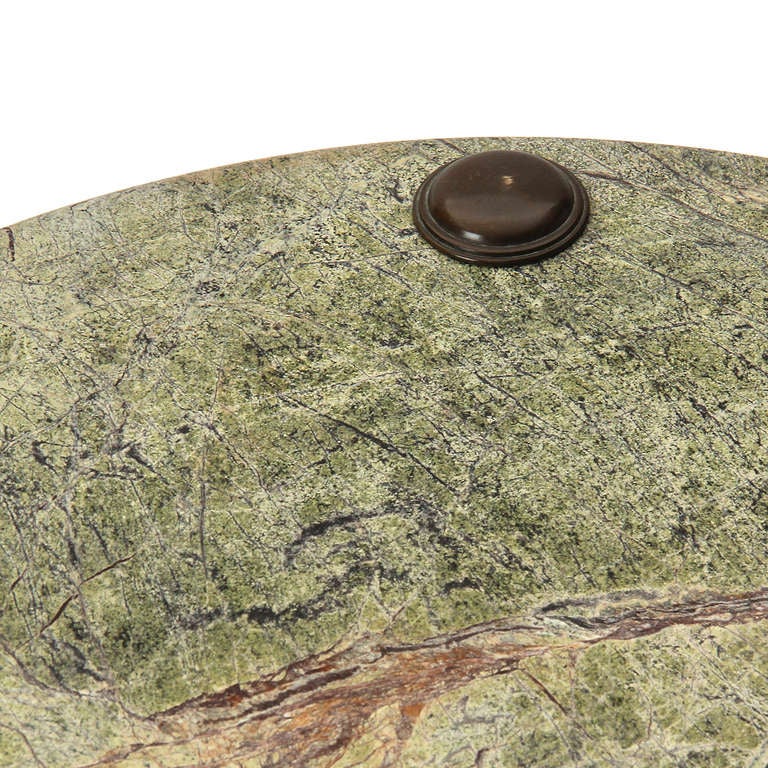 Neoclassical Marble And Bronze Side Table