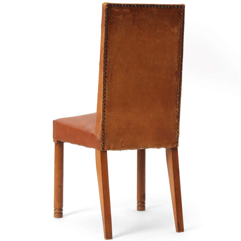 Mid-20th Century Set of Four French Dining Chairs For Sale