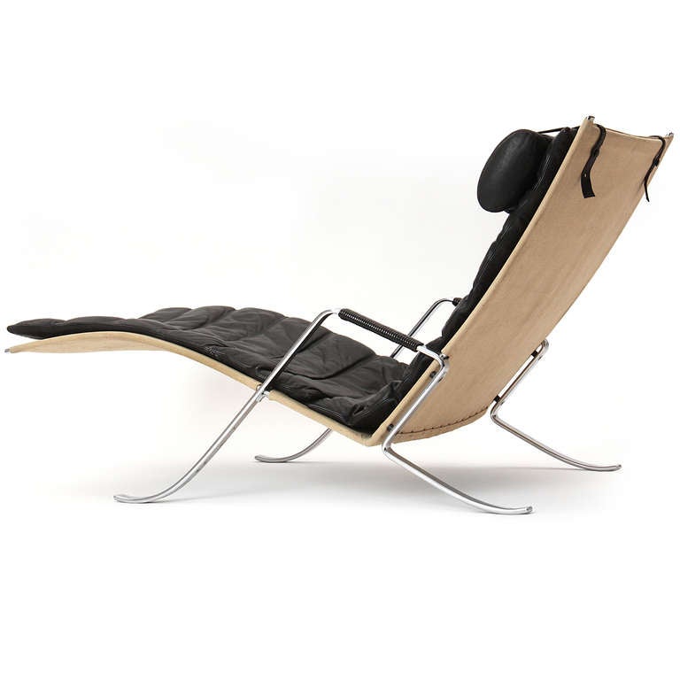 Grasshopper Chaise By Preben Fabricius And Jorgen Kastholm In Good Condition In Sagaponack, NY