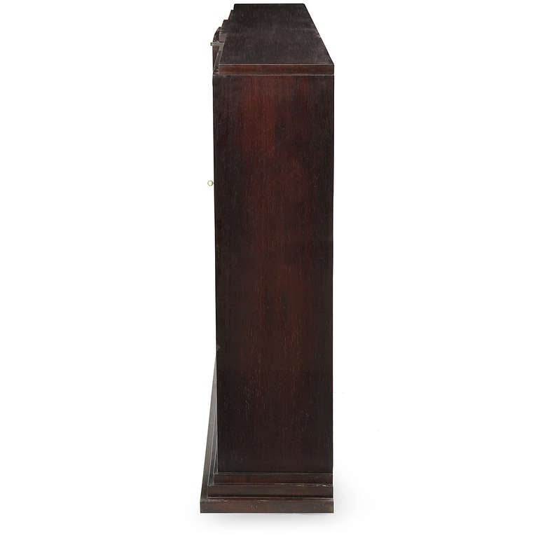 Art Deco 1930s Unattributed French Modernist Rosewood Bookcase For Sale